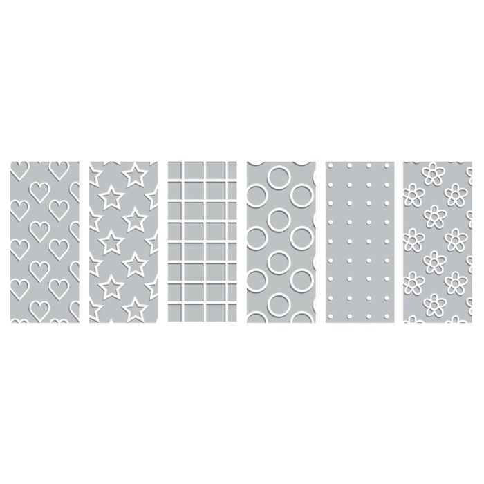 Plastique Dingue - Plastique Fou - Motifs Blancs - 6 Feuilles - 100x130 mm - Idéal pour Bijoux
