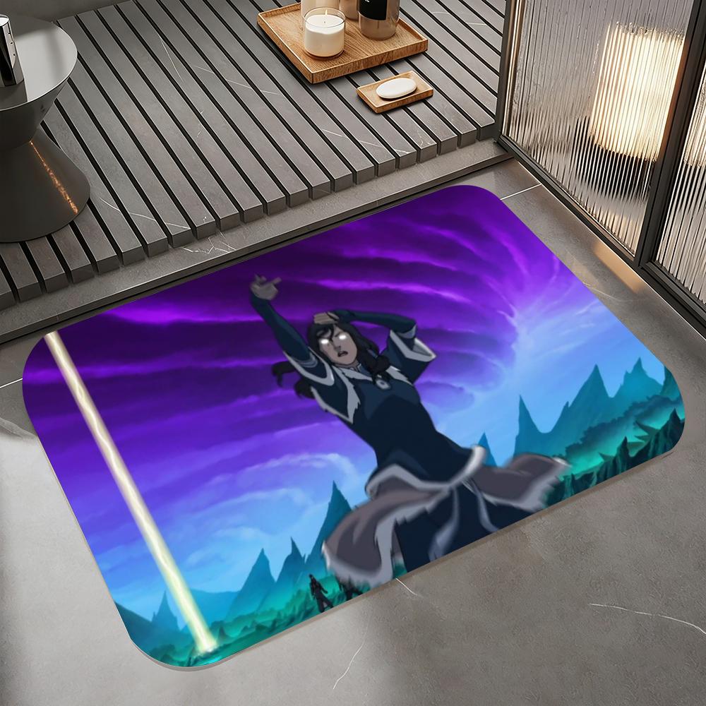 Anime T-The Legend Of Korras Floor Mat Diatomite Bath Mat, Quick Dry Absorbent Non-Slip Door Mat