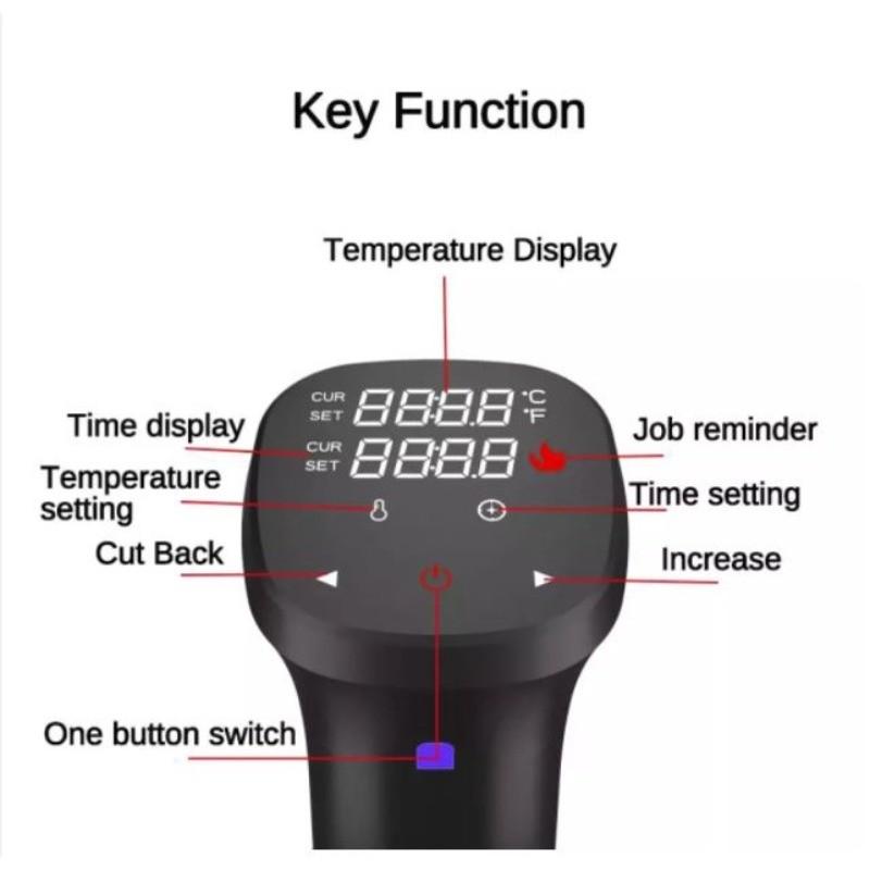 Медленноварка Sous Vide из нержавеющей стали с термическим иммерсионным циркуляционным насосом, водонепроницаемая вакуумная точная температурная машина