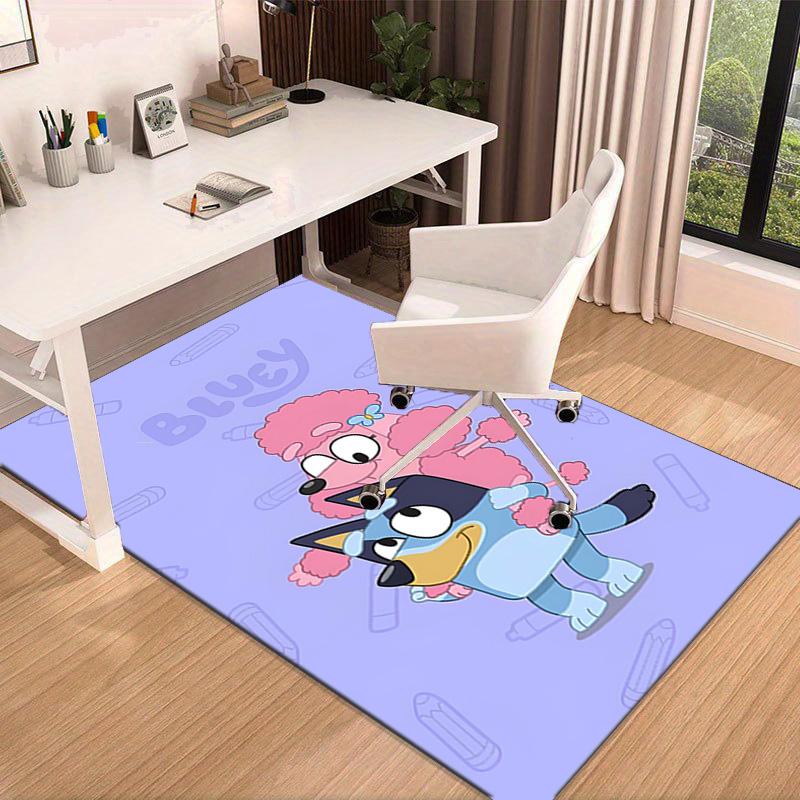 Bluey Friends Adventure Area Rug Office rug, Chair Rug, Decor Carpet Livingroom bedroom Mat, Large Size Fan gifts Christmas gifts