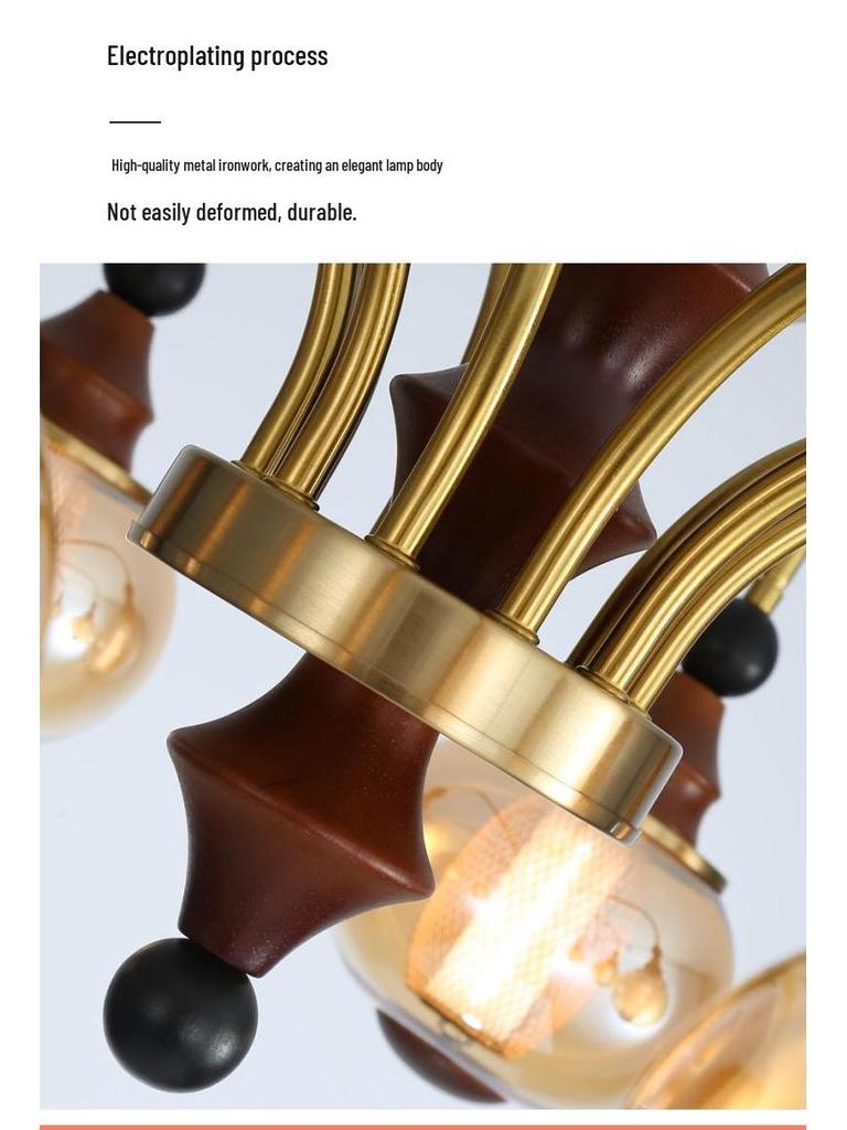 Song Dynasty Bamboo Chandelier: Retro Aesthetic for Living Room and Bedroom