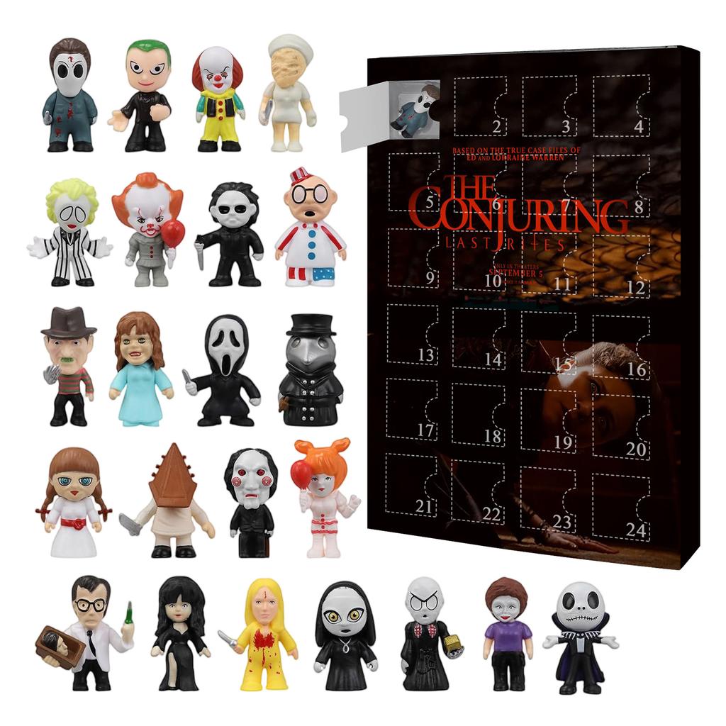 Хэллоуин Адвент-календарь, Хэллоуин Календарь обратного отсчета Для детей и взрослых с 24 шт. Классические коллекционные фигурки кукол, Кукла перед Рождеством