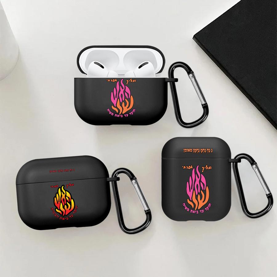 Чехол с узором пламени для Airpods 3 4 2 Pro3 Pro2 1 Pro Чехлы для наушников Обложка
