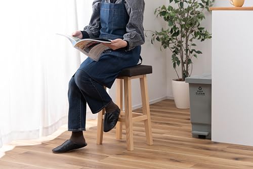 AZUMAYA Bambi High Stool, Brown, CL-789CBR