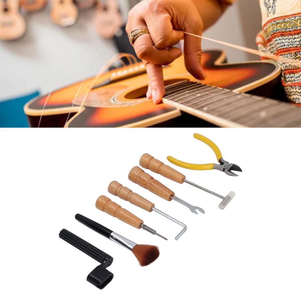 Набор из 9 инструментов для натяжения струн гитары, ремонт, замена, набор инструментов для мандолины, баса, укулеле B