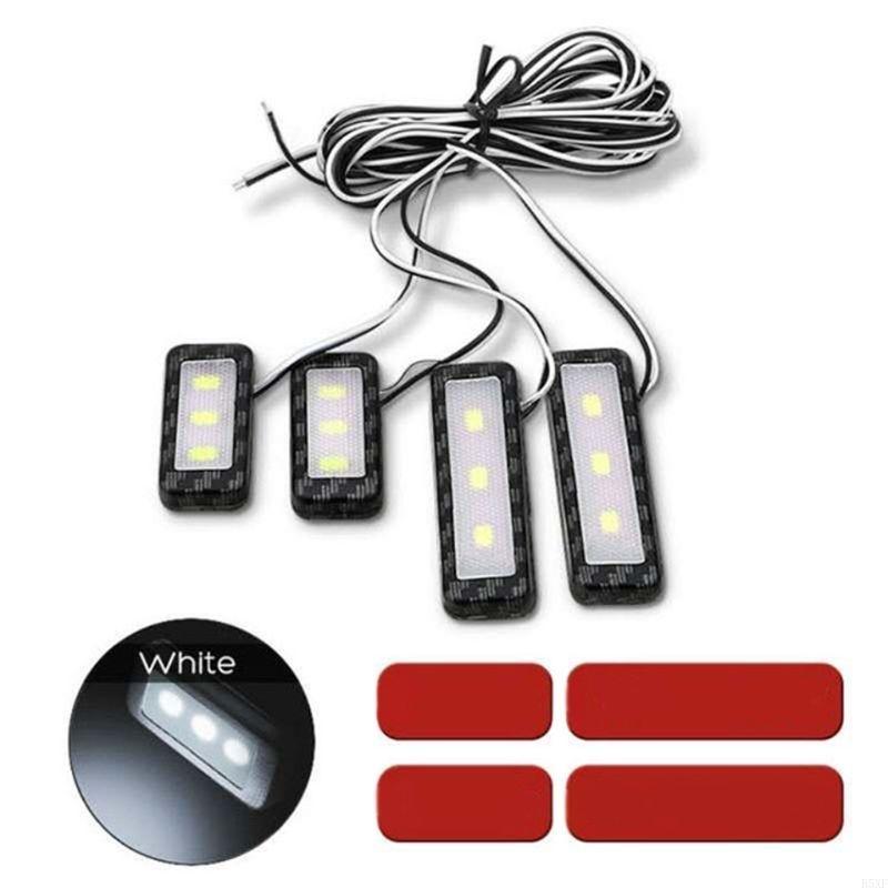 2025 New 4Pcs LED Car Interior Lamp Night Led Decoration Mini Light Ambient Lighting Car Styling Light