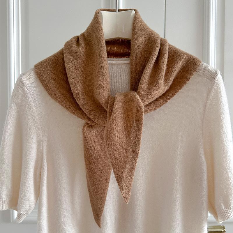 Knitted Scarf Women 100% Wool Winter Warm Scarves Solid Headband Design Thickened Shawl Soft Cashmere Pashmina Neck NEW