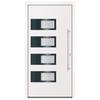 Front Door White 100x200 Cm Aluminum and PVC