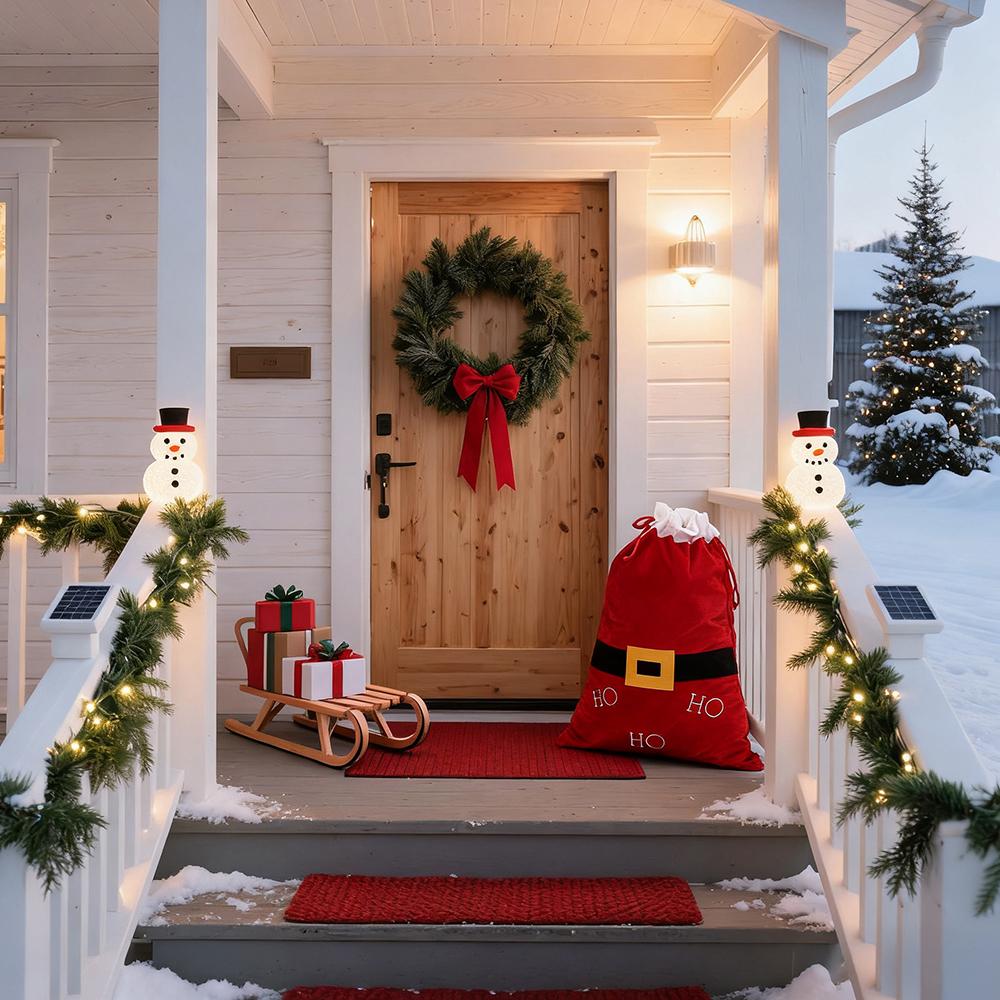 1 Extra-Large Christmas Decoration Creative Drawstring Waist Large Gift Bag Decoration Suitable for Christmas Gift Storage Bags
