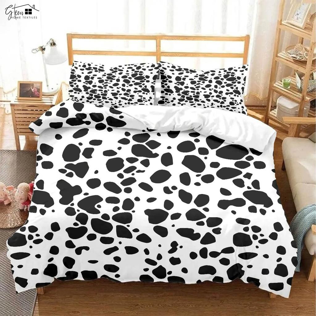 Vintage Animal Texture Leopard Print Bedding Set Soft and Comfortable Down Quilt Cover Set 3-piece Kids Quilt Cover Set