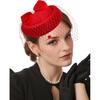 Шляпка-таблетка с вуалью Винтажные fascinators для женщин Чайная вечеринка Свадебные Хэллоуин Шляпы для Первого Причастия