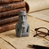 Стабильная настольная фигурка Моаи Мыслитель Статуэтка 3D-печатная Креативная фигурка Забавный офисный аксессуар Статуэтка-украшение для домашней полки Настольное
