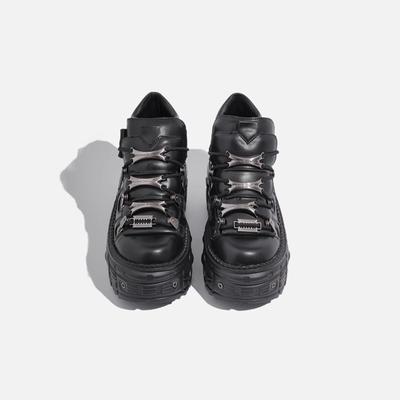 Винтажные Yabi Темный панк-рок майка Боевые ботинки Хэви-метал Готика Высокие Топ Увеличение Платформа Обувь