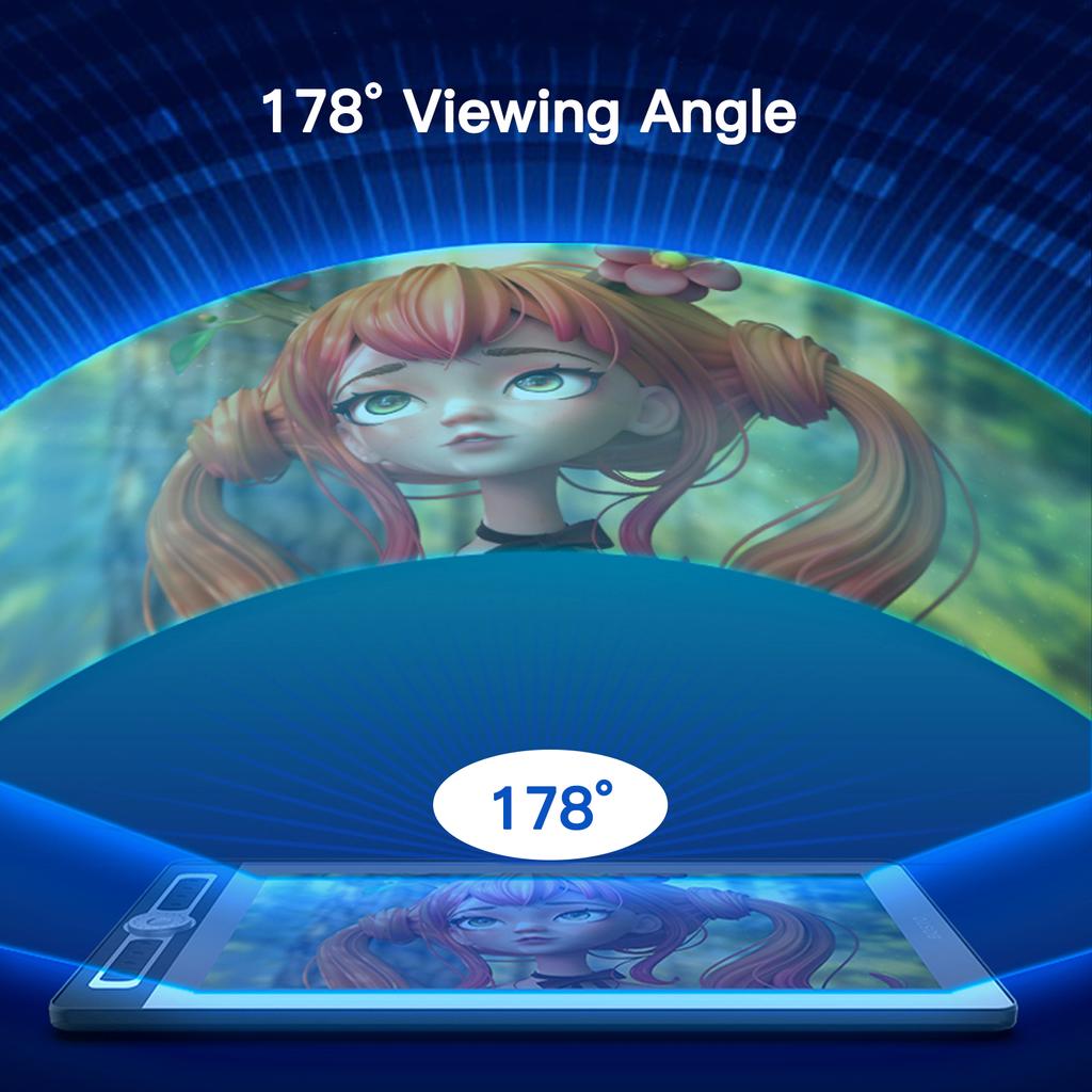 BOSTO 16HD Pro Портативный 15,6-дюймовый ЖК-дисплей H-IPS графический планшет для рисования с дисплеем, планшет для цифрового искусства, планшет для рисования