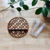Cross-Border Round Solid Wood Plant Storage Rack – Simple Wall-Mounted Test Tube Wooden Decor for Bedroom.