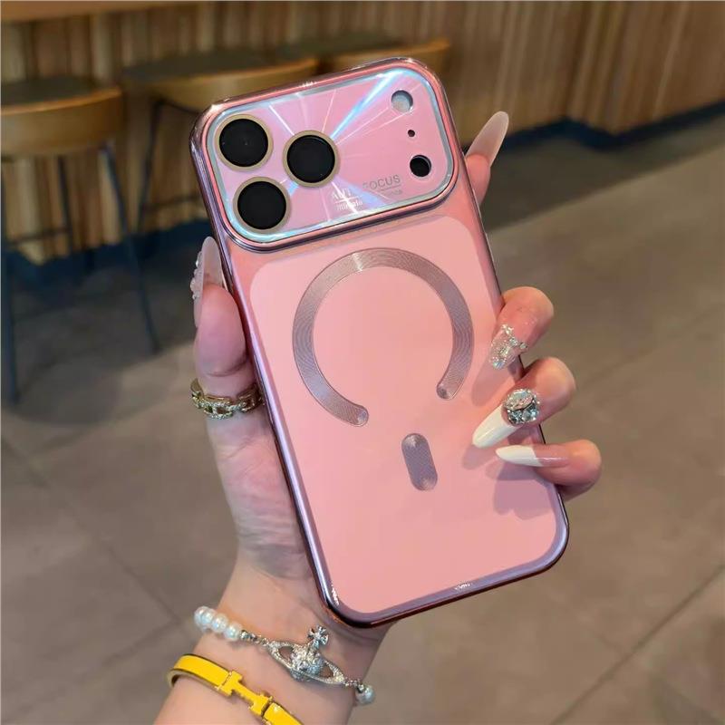 Роскошный гальванизированный магнитный чехол для iPhone 16/17 Pro Max - Ударопрочная защитная крышка с защитой двойной камеры