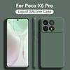 Роскошный жидкий силиконовый чехол для Xiaomi Poco X6 X 6 Pro X6Pro Pocox6 Pro 5G Чехлы для телефонов Противоударный мягкий задний чехол