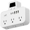 Удлинитель с несколькими розетками, два порта USB-C, усовершенствованная система зарядки, защита от перенапряжения, легко переносить для международных поездок