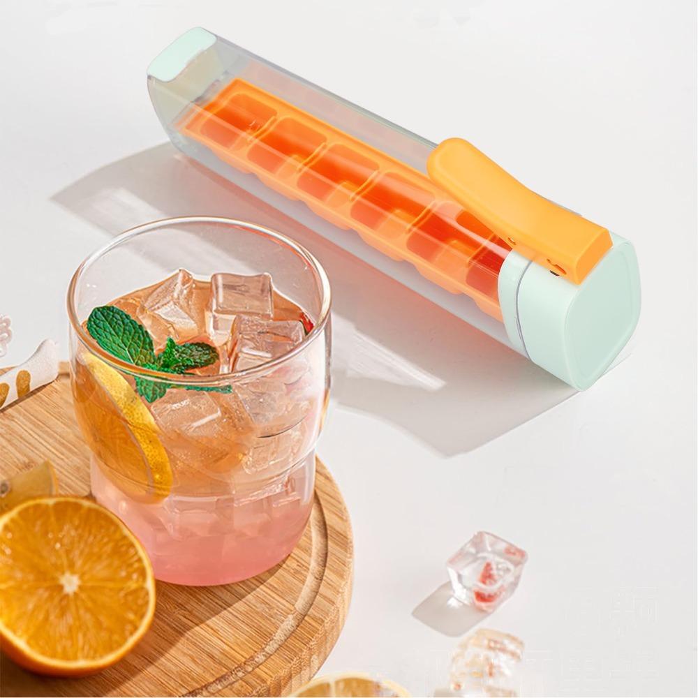 2pcs Detachable Design Press Ice Cube Maker Easy Release Ice Cube Tray with Lid Ice Cube Molds Bar
