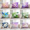 Pastoral Flower Print Decorative Pillowcase Bedroom Living Room Square Cushion Pillowcase