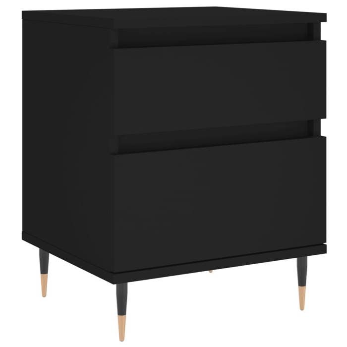 Maison Exclusive - Table de chevet Noir 40x35x50 cm Bois d’ingénierie