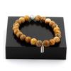 Stones and Minerals. Landscape Jasper + Howlite 8 Mm Bead Bracelet. Made In France.