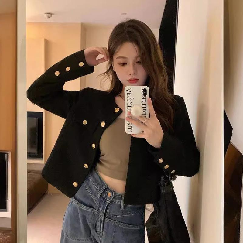 Xiaoxiangfeng короткое пальто женское осень-зима новый корейский стиль элитная леди темперамент шикарный топ с длинными рукавами