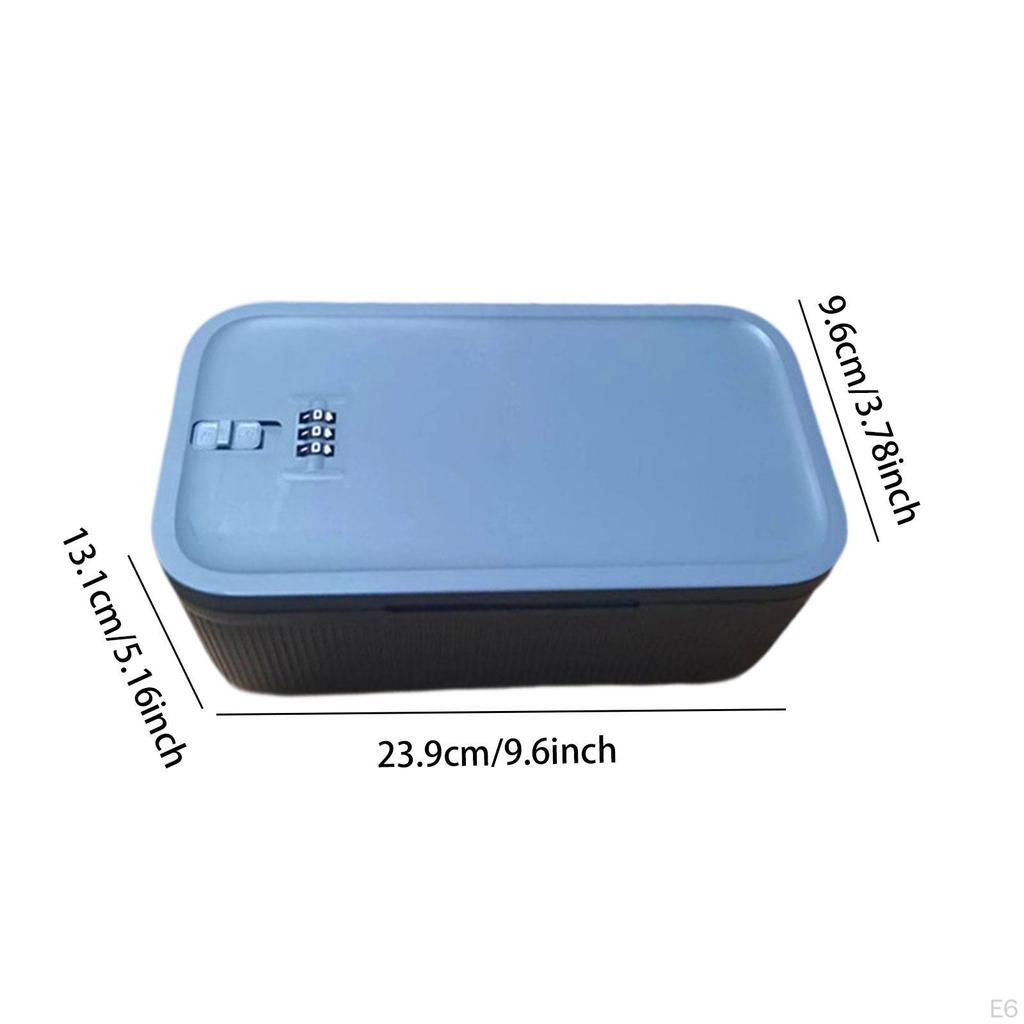 Lockable Storage Box Phone Lock Modern Organizer Locker Locking Container for Dorm Table