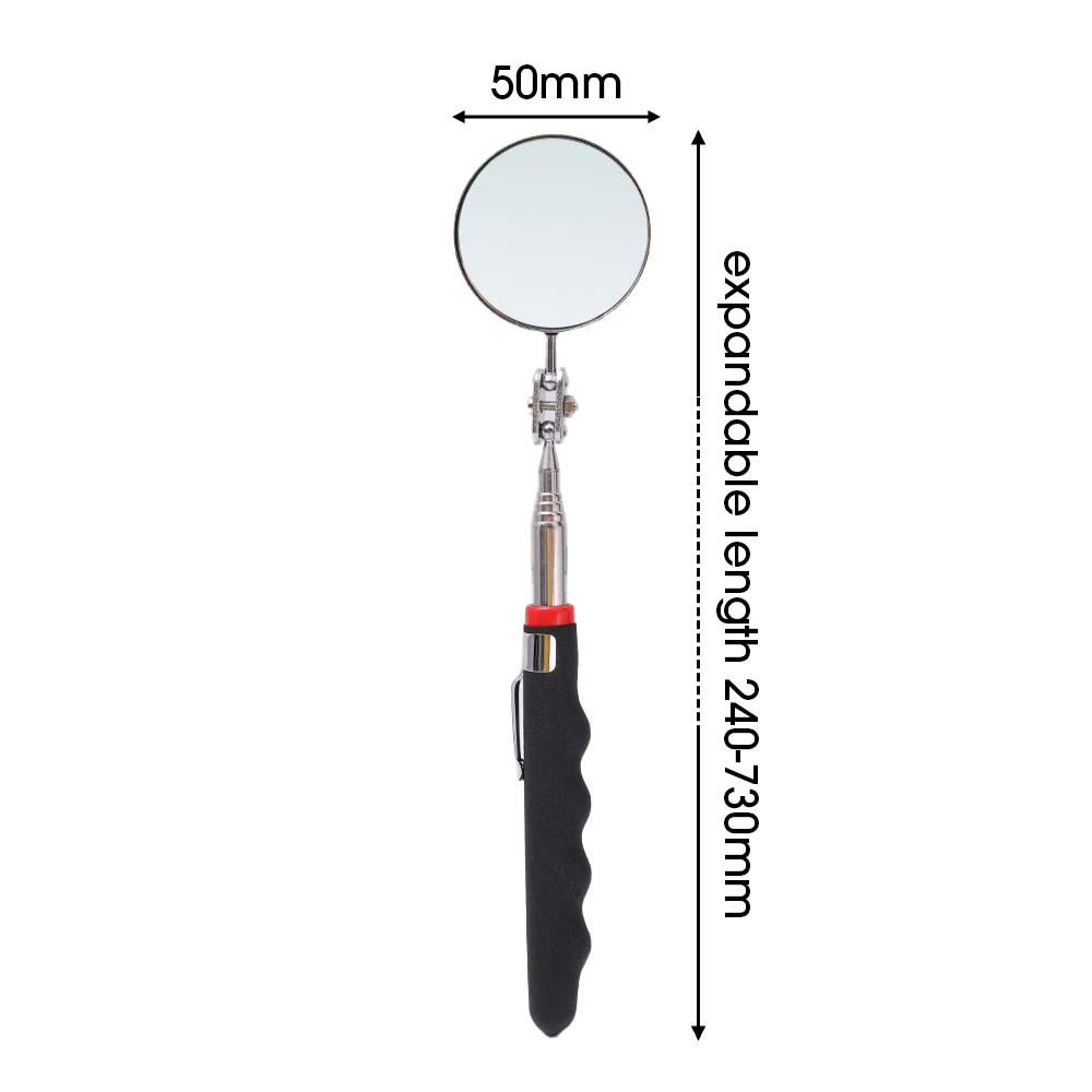360° Rotatable Inspection Mirror LED Light Telescopic Handle Detection Mirror Repair Tool Automotive Repair Auxiliary Lighting