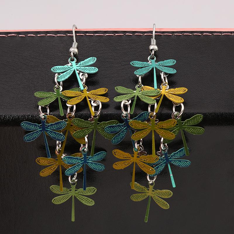 Модные индивидуальные серьги-стрекозы, серьги, экологические красочные серьги, ювелирные изделия