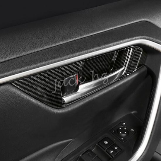 For Toyota RAV4 -2024 Interior Door Handle Surrounds Trims Carbon Fiber