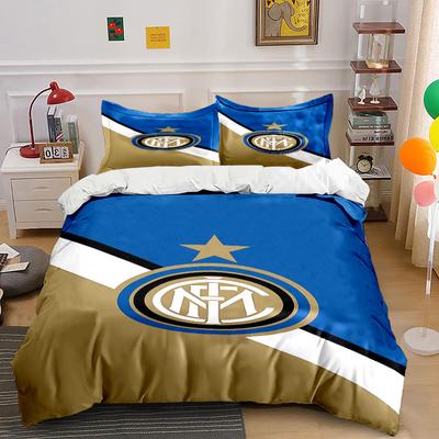 Blue, Gold, Inter Milan Logo. Bedding Sets Duvet Cover Sets Duvet Covers Pillowcases(1 * Duvet Cover 2 * Pillowcases Without Duvet Insert)