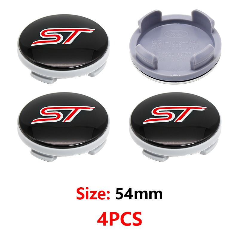 Car Sticker 54mm Wheel Center Cap Ford Logo Hub Cover Badge Emblem For Ford Focus Mk2 Mk3 Fiesta Ranger Mondeo Mk4 S-MAX Kuga Mu
