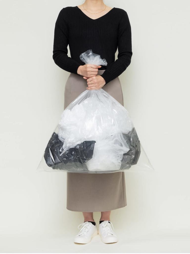 Химический японский мусорный мешок прозрачный пластиковый пакет 45л коробка 100 шт LD-45N