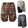 Mens 2 In 1 Running Shorts Quick Dry Camouflage Athletic Shorts with Liner Workout Lightweight Shorts with Zip Pockets and Towel Loop Yasheng