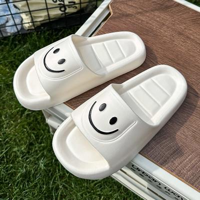 Летние тапочки для женщин EVA Мягкая подошва Домашние тапочки Сандалии Легкая пляжная обувь Модные шлепанцы с рисунком в виде улыбки