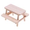 Dollhouse Miniature Simulation Mini Wooden One-Piece Table Chair Furniture Model Toys For Doll House Accessories Decoration