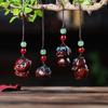 1/12Pcs Creative Twelve Zodiac Carving Wooden Keychain Pendant Chinese Zodiac Wood Carving Phone Chain Bag Decoration Gifts