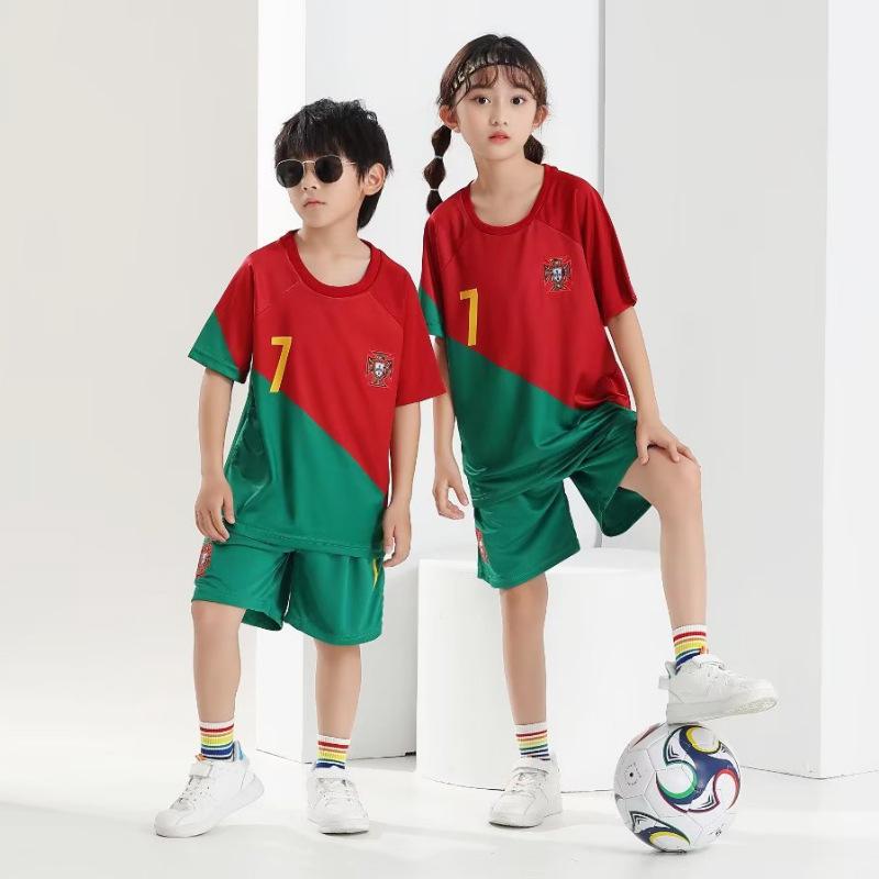 2023 Portugal Home No.7 Children's football jersey set