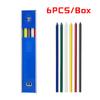6 Boxes 0.3/0.5/0.7/0.9/1.3/2.0/3.0mm Mechanical Pencil Lead  Writing Accessories