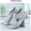 Женские летние новые сандалии из дышащего материала Flyknit, легкие из полиуретана, с защитой пальцев, прохладные шлепанцы для женщин