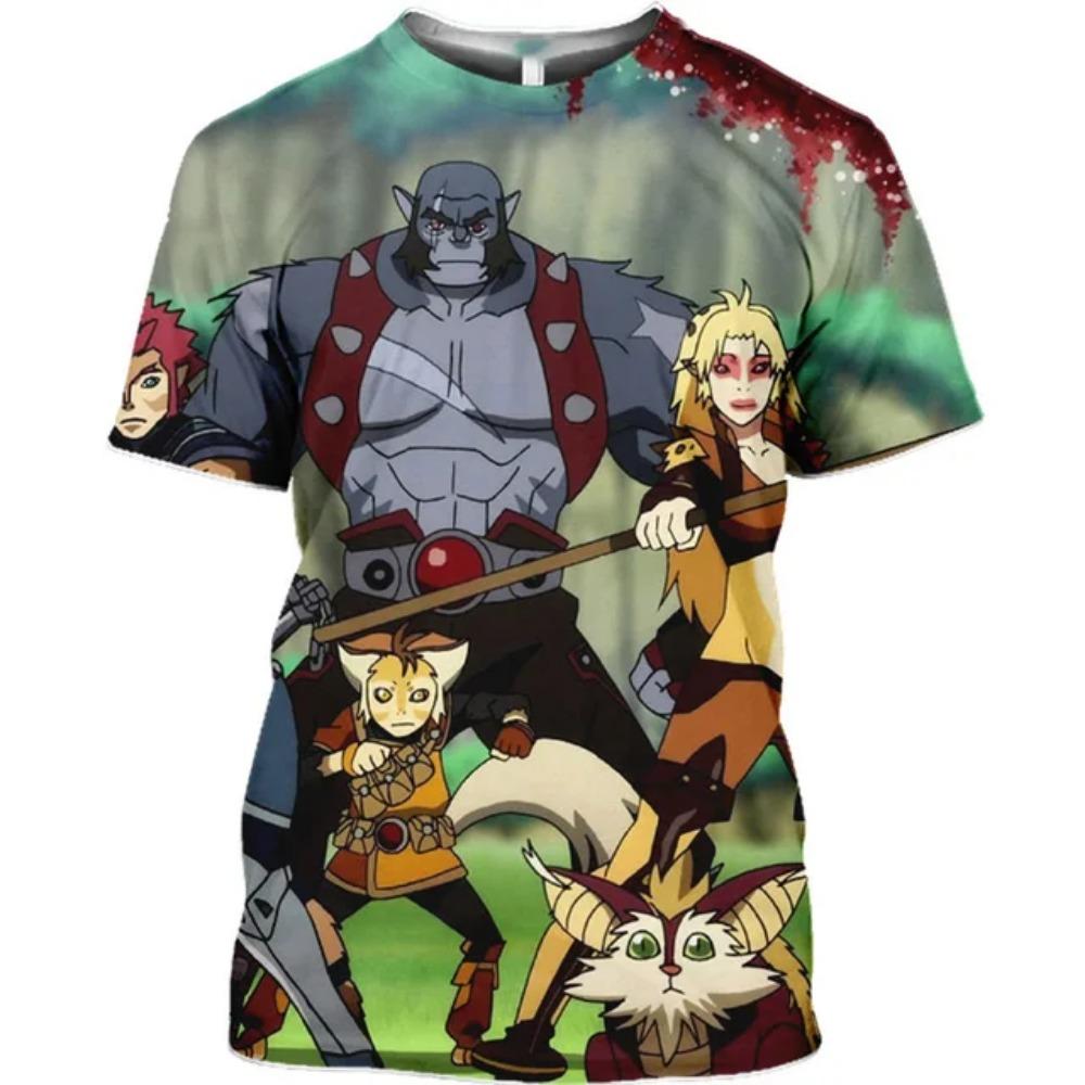 Летняя Аниме Футболка 2026 Thundercats 3D Печать Мужская Женская Модная Оверсайз Детская Мальчик Кавайные Футболки Топы Девочка Мужская Одежда
