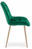 BERA chair - green velvet / oak legs x 1