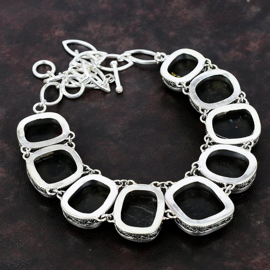 Ожерелье из американского дихроичного стекла, ожерелье ручной работы с драгоценными камнями, ожерелье из стерлингового серебра 925 пробы, регулируемое ожерелье-цепочка, винтажные украшения для подарка