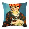 Чехол для подушки с принтом Анри Матисса, портрет, масляная живопись, декоративная наволочка, домашний декор, полиэстер, хлопок, лен, 45X45 см