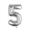 32-Inch Body Shaping Numeric Balloons - Gold & Silver, Floating Birthday & Celebration Decor