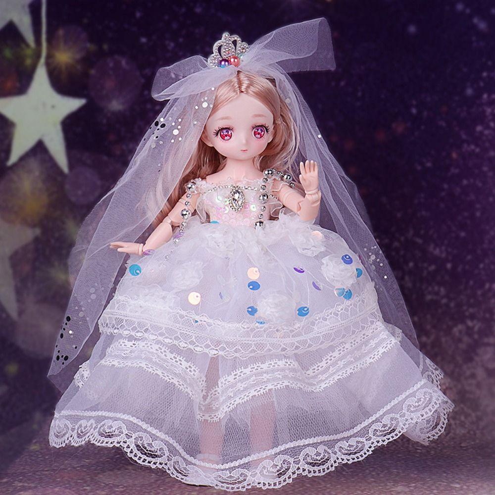 Fashion Doll Princess Dress Cute 1/6 Dress Up Doll DIY Clothes 30cm Dolls Clothes  BJD Doll