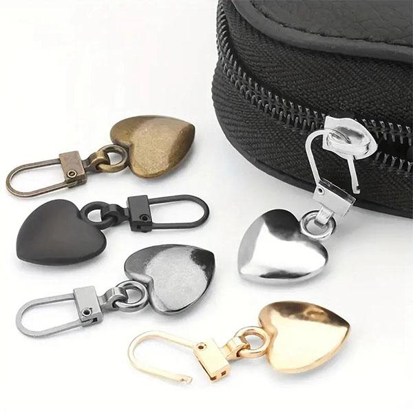 Металлические пуллеры для молний в форме сердца для шитья и ремонта своими руками