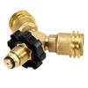 Outdoor Camping Hiking Stove Adaptor Propane Tank Y-Splitter Adapter Two Furnace Connector Way LPG Adapter Tee Connector