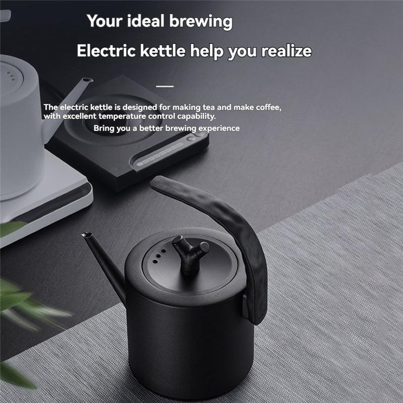 Practical-1.0 L Gooseneck Electric Kettle 6Temperature Settings 1000W Ultra High Speed Boiling Kettle B EU Plug